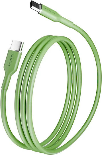 Puro Icon USB 2.0 Cable USB-C male - USB-C 60W Πράσινο 1.5m