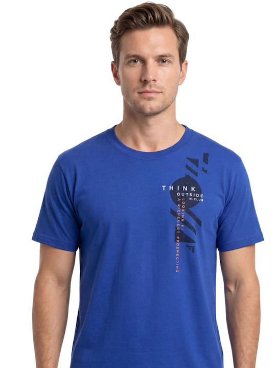 Nina Club Summer Men's Cotton Pyjamas Blue