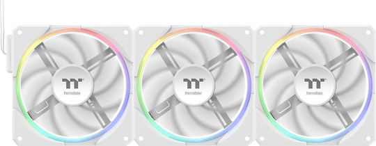 Thermaltake TS120 EX Case Fan (2000rpm / 56.01cfm) με RGB Φωτισμό και Σύνδεση 6-Pin 3τμχ Λευκό