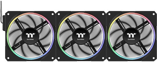 Thermaltake TS120 EX Case Fans 2000rpm 56.01cfm RGB Colour Lighting and 6-Pin Connection Pack of 3