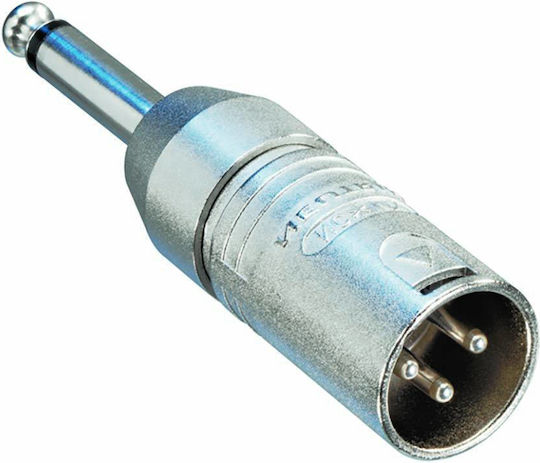 Neutrik NA2MP Конвертор 6.3mm мъжки към XLR мъжки Сребрист 1бр