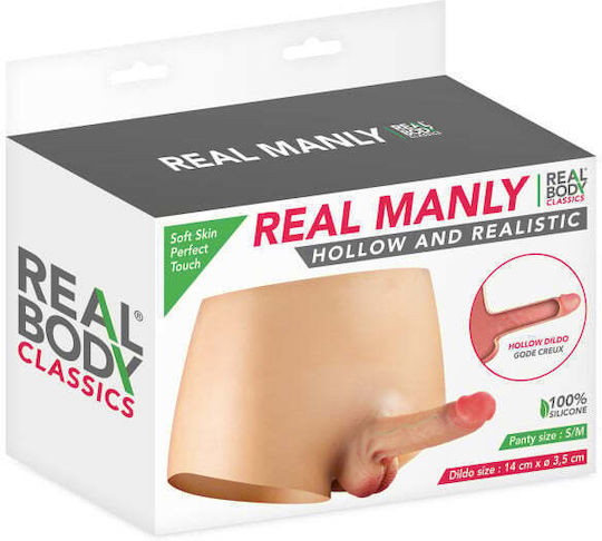 Real Manly Panties Hollow Realistic Dildo Size S M