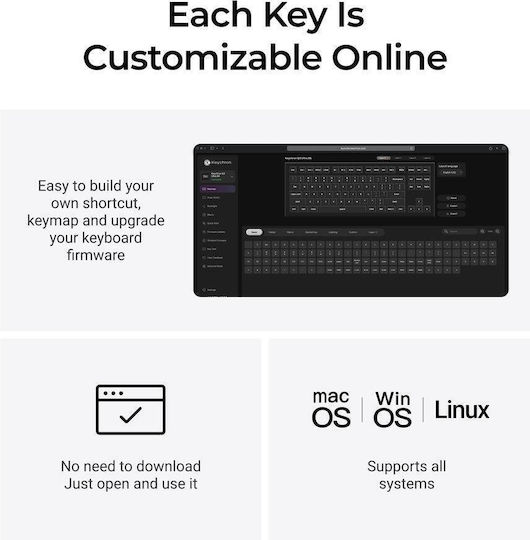 Keychron Q3 Ultra 8K Q3U-M1 Безжична Гейминг Механична Клавиатура Tenkeyless с Keychron Silk POM Червени Суичове и RGB Осветление (Английски US)