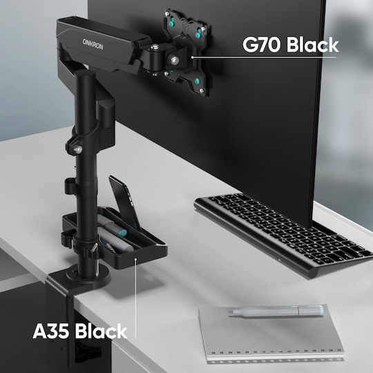 Desk Mount Acc Organizer Black A35-b Onkron