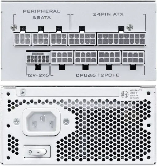 Lian Li SP850P ATX3.1 850W White Computer Power Supply Full Modular 80 Plus Platinum