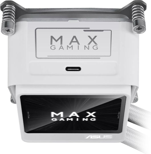 Asus MAX Gaming LC 360 ARGB LCD Υδρόψυξη AIO CPU με 3 Ανεμιστήρες 120mm Λευκή