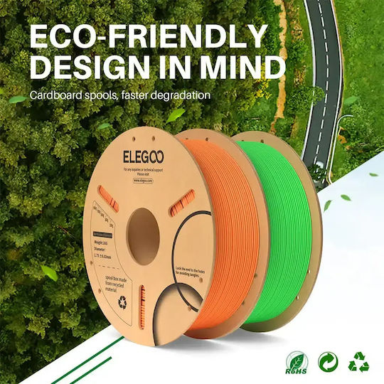 Elegoo PLA 3D Printer Filament 1.75mm Γκρι 1kg 1τμχ (Spool)