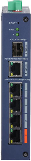 Dahua CHS4106-4ET-60 Managed L2 PoE+ Switch with 5 Gigabit (1Gbps) Ethernet Ports and 1 SFP Port