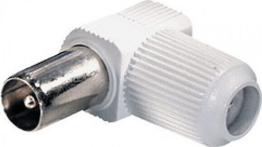Φις Τηλεορασης Γωνια Αρσενικο Λευκο Coaxial