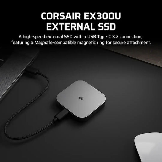 Corsair EX300U USB-C Външен SSD 2TB 2.5" Черен