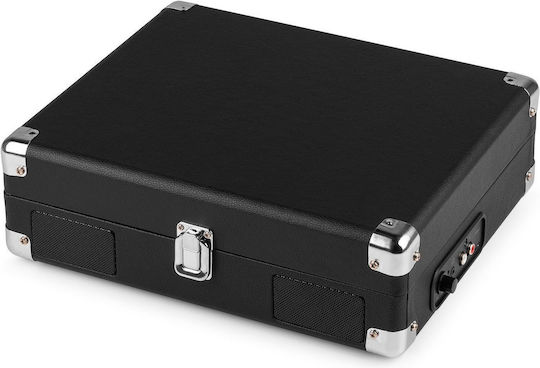 Audizio RP111BK 102.035 Куфар Грамофон с Ремъчно Задвижване Предусилвател и Вградени Говорители Черен