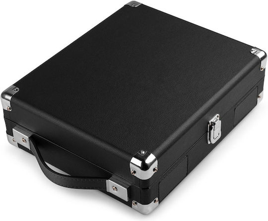 Audizio RP111BK 102.035 Куфар Грамофон с Ремъчно Задвижване Предусилвател и Вградени Говорители Черен