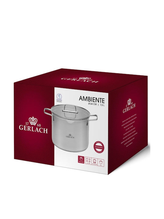 Gerlach Ανοξείδωτη Κατσαρόλα Μαρμίτα 7lt / 24cm