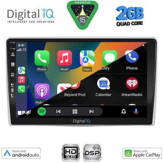 Digital IQ Car Audio System for Alfa Romeo Mito 2008-2018 Bluetooth USB Wi-Fi GPS Apple CarPlay Android Auto with 9 Inch Touch Screen DIGITAL IQ BXC 3028 CPAA