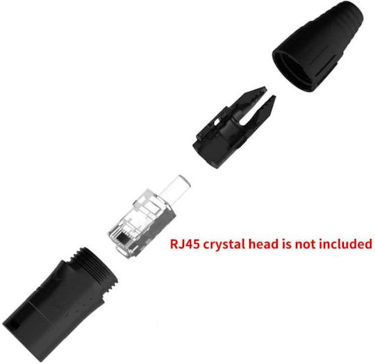 Inline-Patchkabel-Adapter Inline Cat.6a Stecker Buchse RJ45 90° Winkel nach oben 12745653 4043718288991