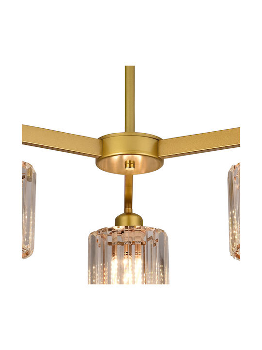 Alista Home Ceiling Light Gold with Crystals for E27 Socket