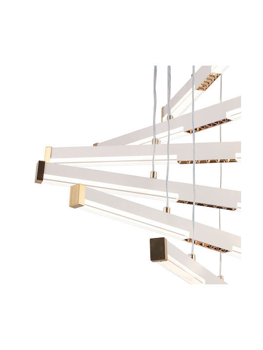 Alista Home Lumini Suspendate Alb Înălțime Reglabilă LED cu Lumină Alb Rece