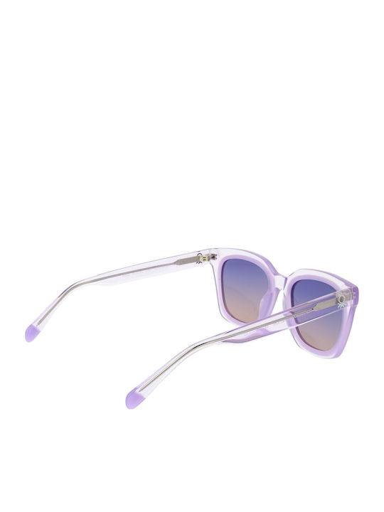 Benetton Women's Sunglasses with Purple Plastic Frame and Purple Gradient Lens BE5086 738