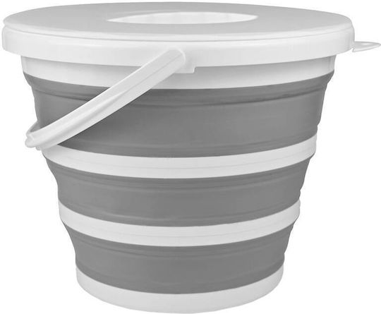 Găleată Pliabilă Din Plastic Capacitate 10lt Gri