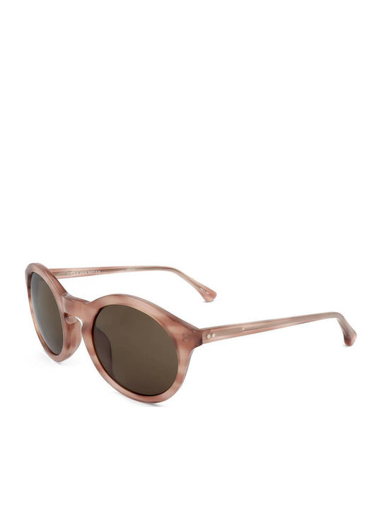 Linda Farrow Unisex Γυαλιά Ηλίου με Ροζ Σκελετό και Καφέ Φακό DVN64C2