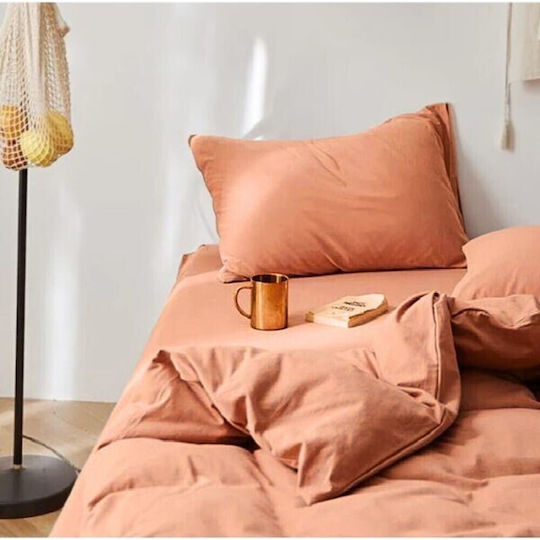 Kotonia Home Σετ Μαξιλαροθήκες με Φάσα Cocoa 50x70εκ.