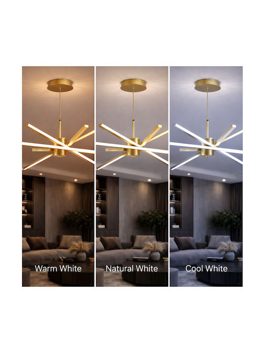 Alista Home Plafonieră de Tavan Aurie cu LED Integrat și Telecomandă