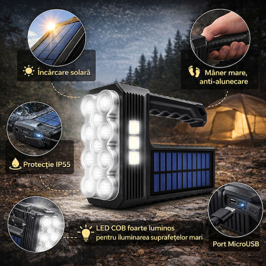 Alista Home Lampă Solară Lanternă 3W 1000lm IP55 16.5x11.5x6cm
