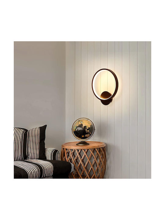 Lampa De Perete Modernă Cu LED Integrat Și Lumină Alb Natural Neagră 22.5x20x5.5cm