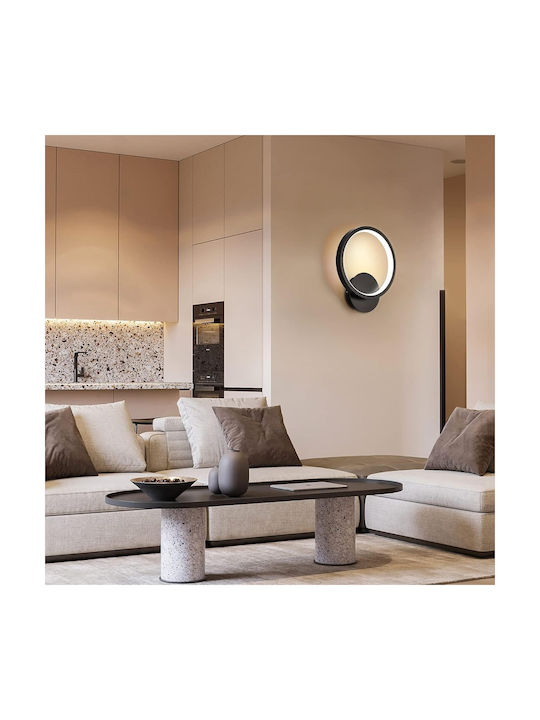 Lampa De Perete Modernă Cu LED Integrat Și Lumină Alb Natural Neagră 22.5x20x5.5cm