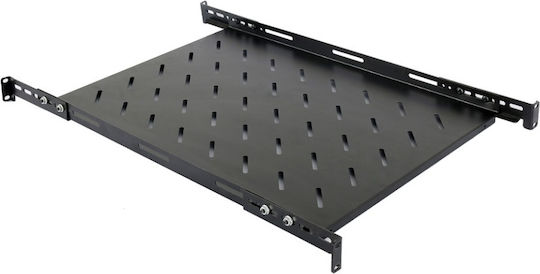 Stabilizator Raft Fix 1u Rack 19" Adâncime 500mm Dulap 800mm Urechi Fixare Susține Capacitate Mare Antistatic Oțel 1.2mm Negru "spsf-1u500he-bk-03"