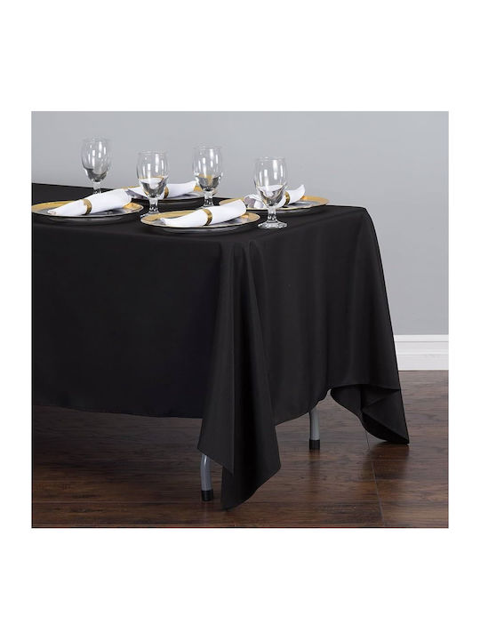 Kotonia Home Baumwoll Tischdecke Schwarz 150x240cm