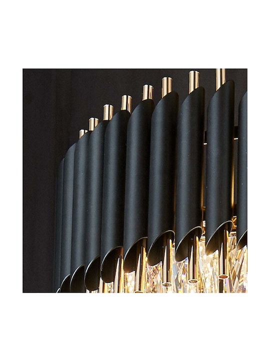 Alista Home Candelabru 8xE14 Ø48cm cu Cristale Auriu AT1CT-IM1P-HT2L-CC900/500PBK
