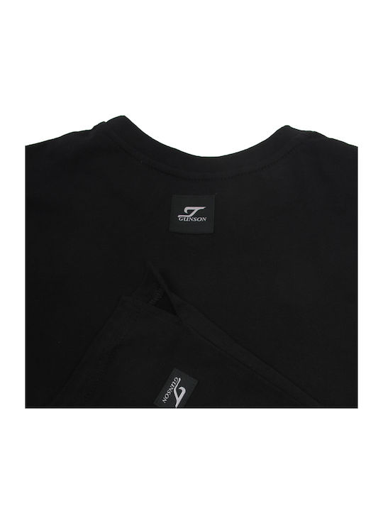 Kurzarm Herrenbluse Schwarz