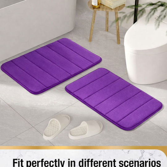 Alista Home Αντιολισθητικό Πατάκι Μπάνιου AT1CT-IM1P-RS1S-DT25025/002 Purple 50x80εκ.