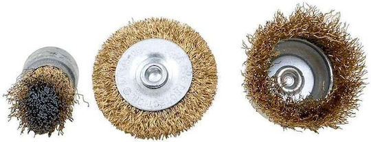 Set 3 Wire Brush Discs Drill Z-tools 9195