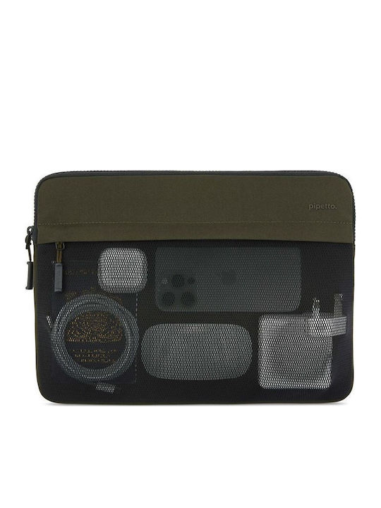 Pipetto Expand Sleeve Dark Green Macbook Pro 14/air 13.6