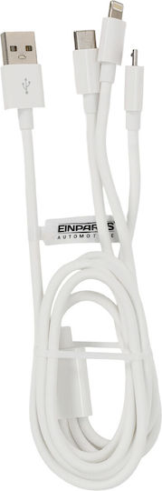 Einparts Cable 3in1 12m 3a Micro Usb Lightning Usb-c Charging