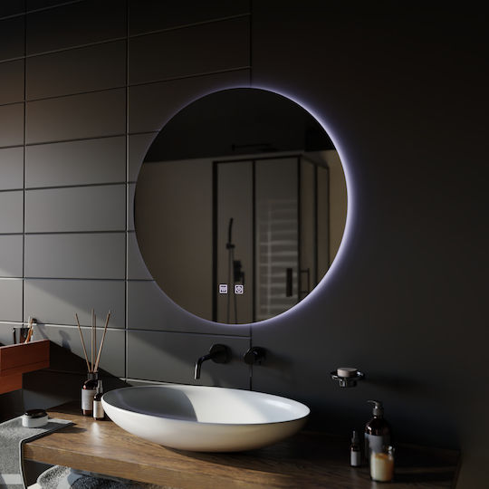 Alista Home Кръгло Огледало За Баня LED Touch 50x50cm Прозрачно