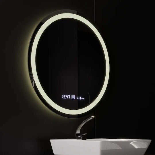 Alista Home Round Bathroom Mirror Led Touch 50x50cm Transparent