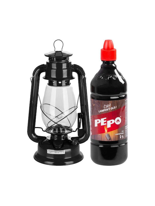 Set De Lampă Fitil + 1l Ulei Pentru Lampă Culoare Neagră Înălțime 30cm