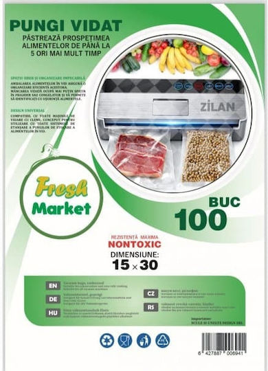 Set 100 Pungi Pentru Sigilarea Vidului Embosate Fresh 15x30cm Z-tools Zts 8479