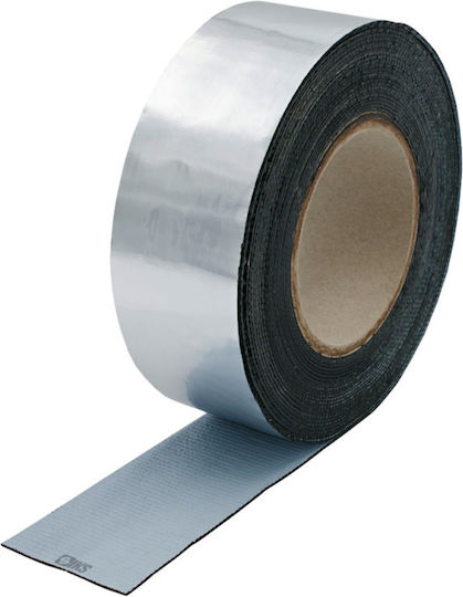 Bandă Bituminoasă Impermeabilă Din Folie De Aluminiu Cauciuc Butilic Tip Gudron Negru Bandă De Izolare Acoperiș Etanșare Crăpături Șeminee Rezistentă La Apă Acoperire Din Aluminiu Aderență Îmbunătățită Lățime 5 Cm Lungime 5 M Negru