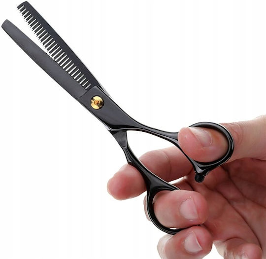 Foarfece de Tuns Subțiere Zola 28 Dinți Grease 17 X 5 Cm Negre