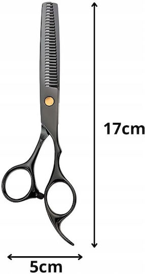 Foarfece de Tuns Subțiere Zola 28 Dinți Grease 17 X 5 Cm Negre