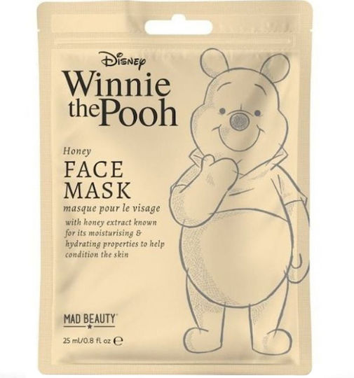 Mad Beauty Winnie The Pooh Sheet Μάσκα Προσώπου για Ενυδάτωση