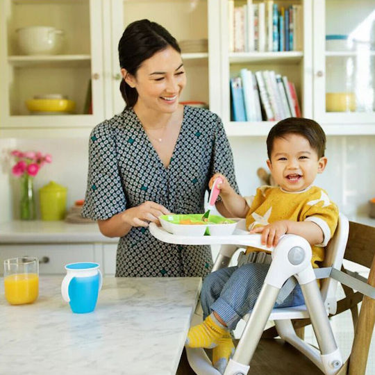 Munchkin Baby Set with Fork Raise Toddler Fork & Spoon Made of Metal for 12+ Months Light Blue 2 Pieces