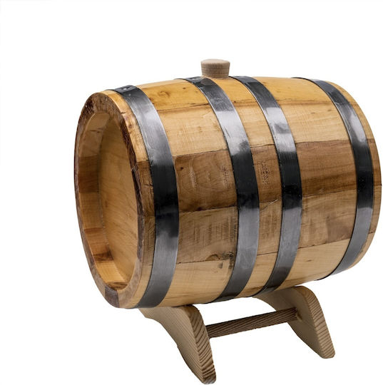 Butoi Decorativ Realizat Din Lemn Masiv De Arin Capacitate 3l Ext 7207