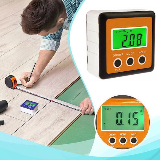 Nivel Digital Inclinometru Zola Interval De Măsurare 4×90° Unități ° % Mm M In Ft Bază Magnetică Alimentat Cu Baterii 58 × 58 × 32 Mm Portocaliu
