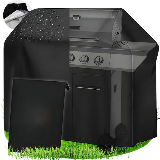 Grill Cover Black Waterproof Uv Resistant Drawstring Oxford 210d Material 95 X 100 X 65 Cm