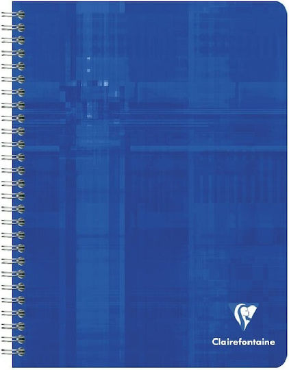 Clairefontaine Spiral Notebook A5 90 Sheets with White Pages with Pen Case Green